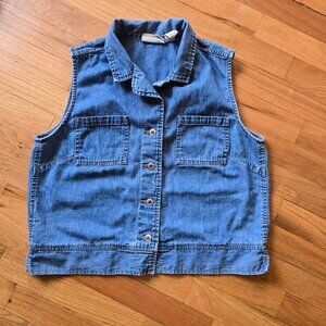 Liz Claiborne Denim Vest — Size L